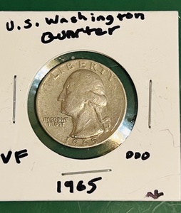 lot 148 image: 1965 Silver Washington Quarter - WaDouble Struck Chin