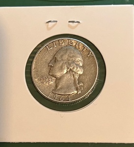 lot 149 image: 1964-D Silver Washington Quarter WDDR &amp RPM Errors