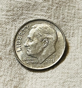lot 111 image: 2012-D Roosevelt Dime WBroken Collar Error