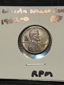 lot 120 image: 1952-D Lincoln Wheat Cent WRPM Error