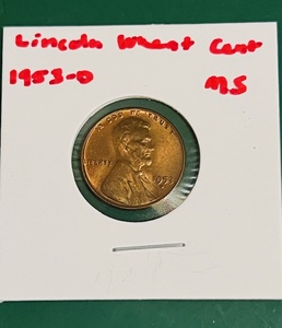 lot 137 image: 1953-D UncirculatedMint State Lincoln Cent