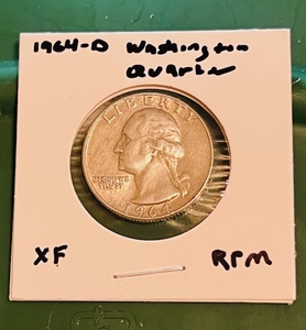 lot 156 image: 1964-D Silver Washington Quarter WRPM&nbsp