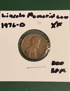 lot 174 image: 1976-D Lincoln Memorial Cent WDDO &amp RPM Errors