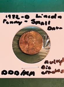 lot 176 image: 1982-D Small Date Lincoln Memorial Cent W DD D &amp RPM Errors