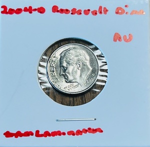 lot 181 image: 2004-D Roosevelt Dime WLamination Error