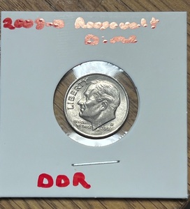 lot 182 image: 2008-D Roosevelt Dime WDDR Error
