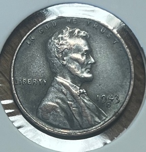 lot 8 image: JUST ADDED 1943-D Lincoln Memorial Steel Penny W Double Die Obverse (DDO)