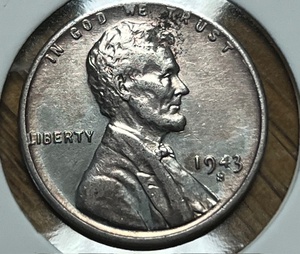 lot 189 image: 1943-S Steel Penny W Double Die Date &amp Repunched Mint Mark
