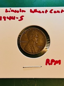 lot 196 image: 1944-S Lincoln Wheat Penny WRPM Error