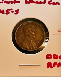 lot 197 image: 1945-S Lincoln Wheat Cent WRPM, Obverse Die Crack, &amp Struck Through Errors