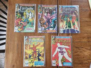 lot 106 image: Marvel Comics - Vintage 50 cent - 1980s - Fantastic Four - #s 230,231,232,233, and 234