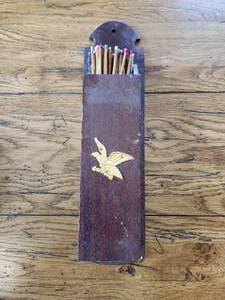 lot 30 image: Vintage wall matchstick holder