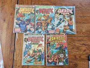 lot 23 image: Marvel Comics - Fantastic Four 20 & 25 cent - #145, 146, 147, 148, 149