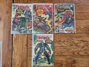 lot 86 image: Marvel Comics - Fantastic Four 12 cent - #60, 62, 63, 64