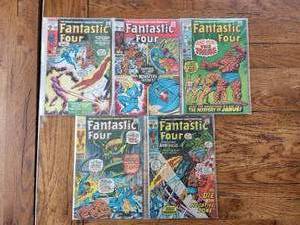 lot 79 image: Marvel Comics - Fantastic Four 15 cent - #105, 106, 107, 108, 109