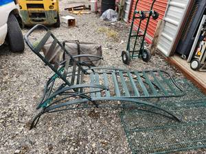lot 63 image: Metal lounge chair