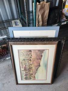 lot 123 image: Selection of framed artwork
