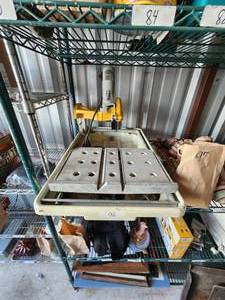 lot 96 image: Workforce THD850 wet stone saw with stand