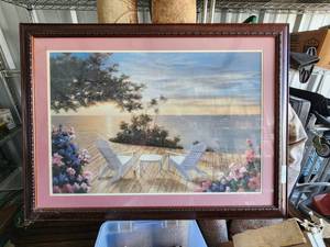 lot 47 image: Large frame piece of artwork