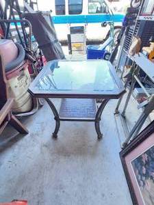 lot 134 image: Side glass top table