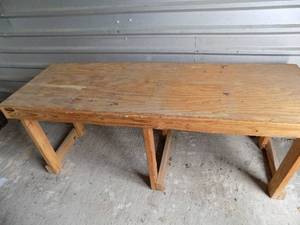 lot 331 image: wood work bench 71 l x 29h, 24 d
