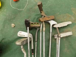 lot 397 image: GOLF PUTTERS - PATTY BERG,  NORTHWESTERN, PRECISION  DIRECT AIM PLUS MORE    8 TOTAL
