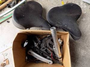 lot 381 image: BICYCLE SEATS AND GEARS