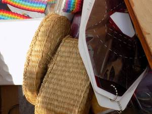 lot 371 image: BOX WITH PACKS OF COLOR WHEEL FABRIC BLOCKS,  BLOCK STENCILS, PLASTIC CLIPS  PLUS
