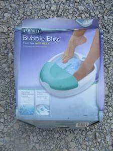 lot 43 image: homedics bubble bliss foot bath