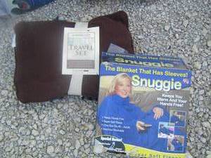 lot 52 image: snuggie and north point travel blanket both new