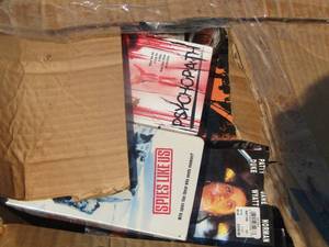 lot 89 image: box of vhs tapes all titles