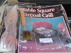 lot 87 image: Portable Sqaure charcoal grill