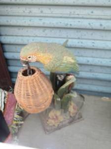 lot 99 image: parrot lamp