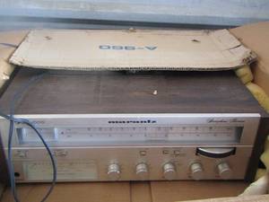 lot 9 image: VINTAGE MARANTZ SR 1000 STEREOPHONIC RECEIVER  IN A YAHAMA BOX