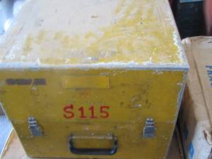 lot 179 image: yellow storage box metal