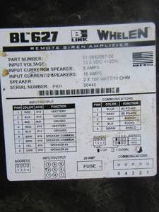 lot 204 image: remote siren amplifier serial number PKH,