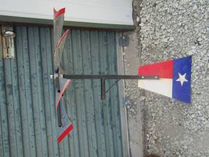 lot 3 image: Red, White and Blue Texas Windmill  (TOP ONLY)
