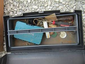 lot 217 image: toolbox with small tools