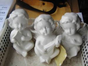 lot 246 image: white unpainted angel dcor