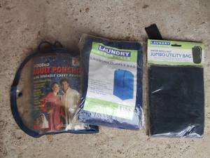 lot 248 image: pop up laundry baskets new- adult size rain poncho