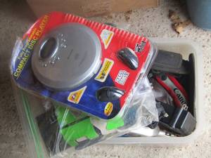 lot 249 image: head lamps- headphone and cd player-