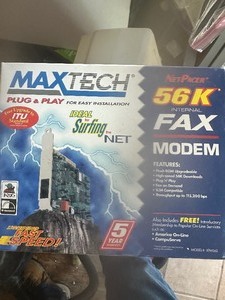 lot 12 image: MAXTECH  PLUG N PLAY  56K FAX MODEM