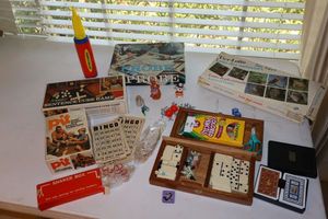 lot 70 image: Games, dominoes and cards including jacks