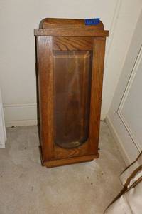 lot 76 image: Solid wood wall display case