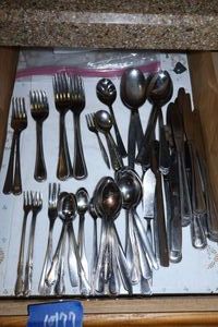 lot 177 image: Flatware as shown, includes baby spoon and fork