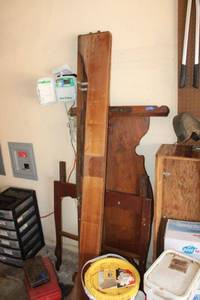 lot 316 image: Vintage solid wood full size bed frame