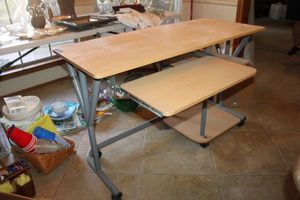 lot 152 image: Rolling computer desk 48W x 20D x 29H