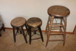 lot 128 image: Wooden stools