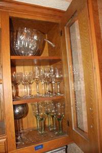 lot 146 image: Wine goblets and punch bowl set