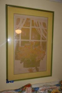 lot 221 image: Wall art Just look outside LE by artist R Riddick Framed 28W x 41H
